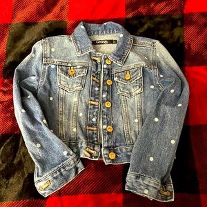 Jean Jacket with White Dots
